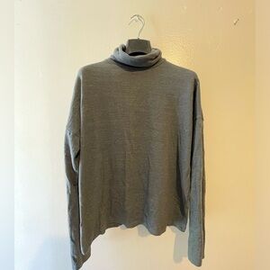 Madewell Turtleneck- grey blue color.